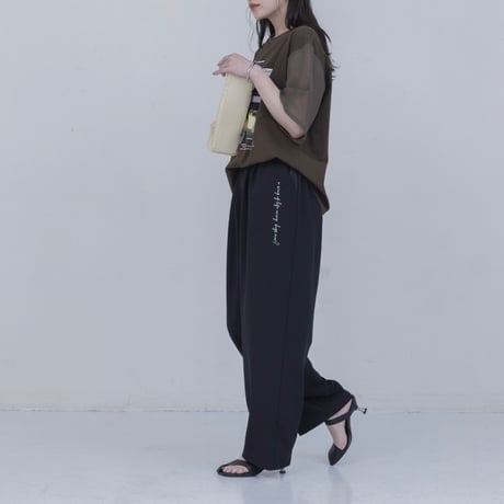 EimeeLaw    メッシュスリーブTシャツ    -ブラウン