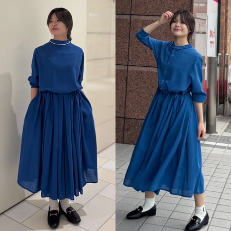 LIROMA シャツワンピース　BLUE