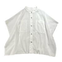 DignteCollier    シアーワイドシャツ      -ホワイト