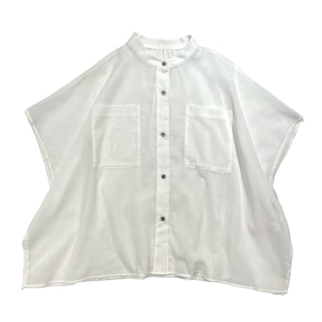 DignteCollier    シアーワイドシャツ      -ホワイト