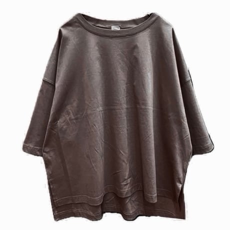 HELLO,I am"MARC" 6分丈ひんやりカットソー charcoal