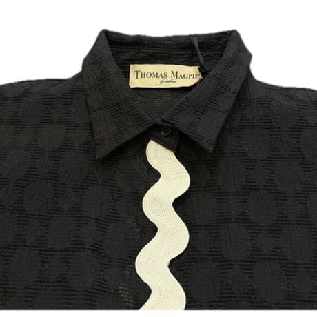 THOMAS MAGPIE ウェーブシャツ Black