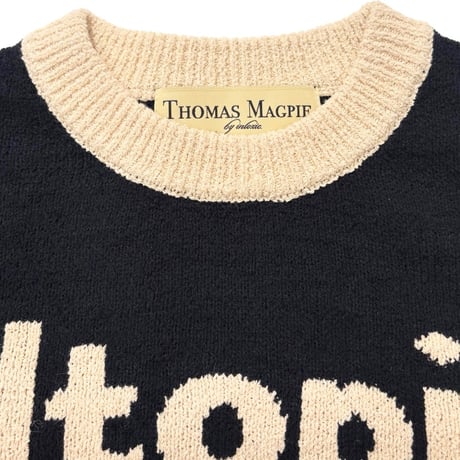 THOMAS MAGPIE ロゴニットプルオーバー  ブラック
