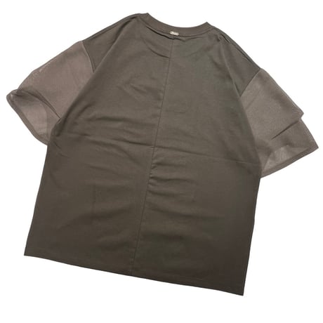 EimeeLaw    メッシュスリーブTシャツ    -ブラウン