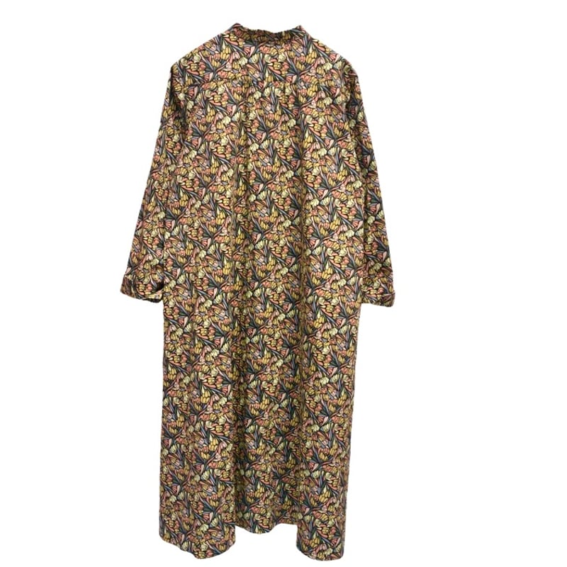 J.Sloane リバティプリントコーデュロイ長袖シャツワンピース - ピンク