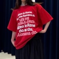 THOMAS MAGPIE | ロゴプリントビッグTシャツ | 【Red】
