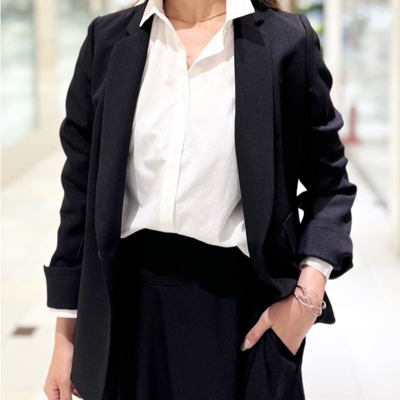 LIROMA テーラードジャケット -ブラック | grasol Nagasaki Stores