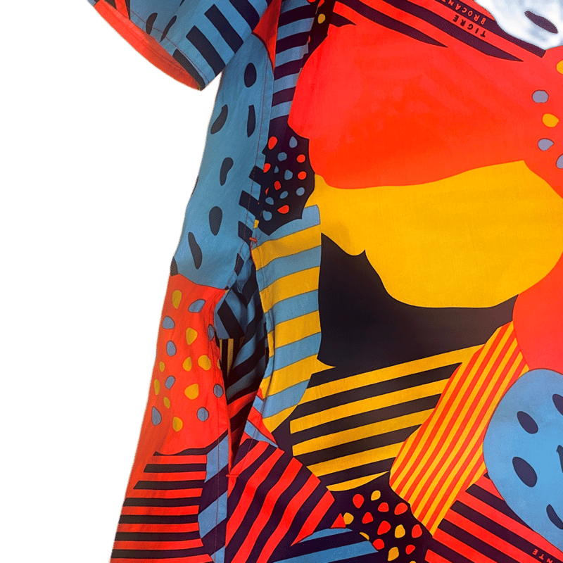 TIGRE BROCANTE(ティグルブロカンテ)ビッグフラワーブロードフレア半袖