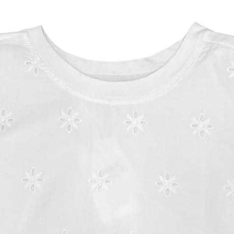 PEINDRE コットンフラワーレースTシャツ