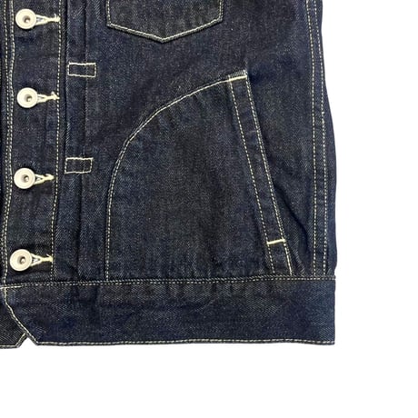 vent blanc+  12ozDENIM MONTMARTRE JACET-インディゴ