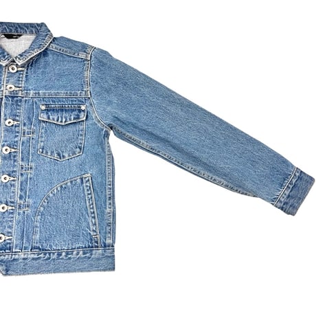 vent blanc+  12ozDENIM MONTMARTRE JACET-ブリーチ