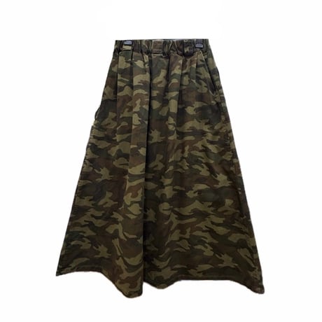 vent blanc カモフラージュスカート khaki