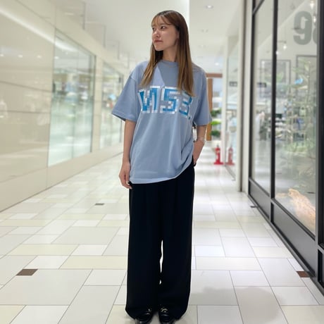 M53. ポリゴンヘビーウェイトTシャツ-ブルー