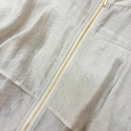 QTUME  ナチュラルシアーティアードブルゾン -   ベージュ