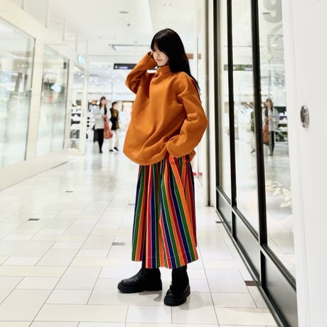 TIGRE BROCANTE レインボーストライプフィセルロングスカート Rainbow