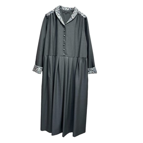 J. Sloane 花柄チェック柄 ロングワンピース サイズ2 スローンロングワンピースサイズ2 J. Sloane 花柄チェック柄 ロング