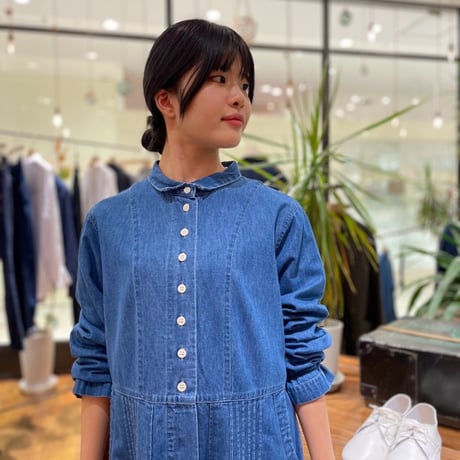 TIGRE BROCANTE プリーツデニムワンピース