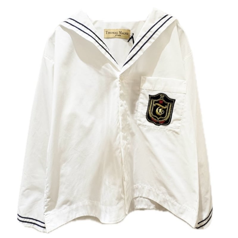 THOMAS MAGPIE セーラーシャツ white | grasol Nagasaki