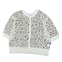 ATELIER SIX   14Gニット+レース2WAYカーディガン - オフホワイト