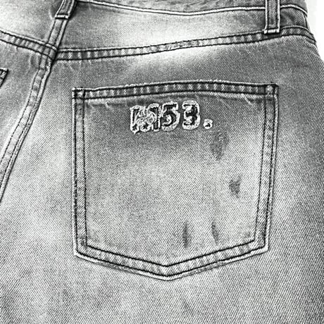M53. ルーズダメージデニムパンツ