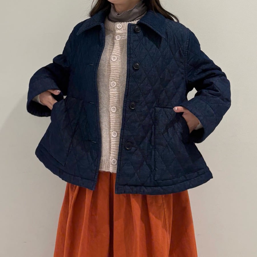 【期間限定セール】TIGRE BROCANTE キルティングジャケット TIGRE BROCANTE 7オンスデニムキルティングジャケット インディゴ