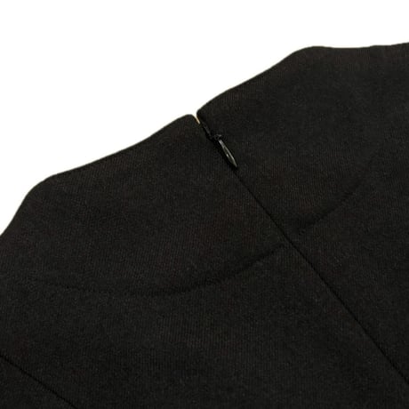 LIROMA  ポリエステルツイードブラウス　black
