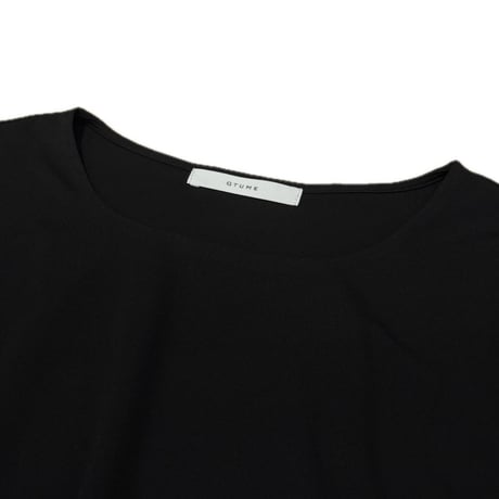 QTUME ダブルフェイスカットソー black