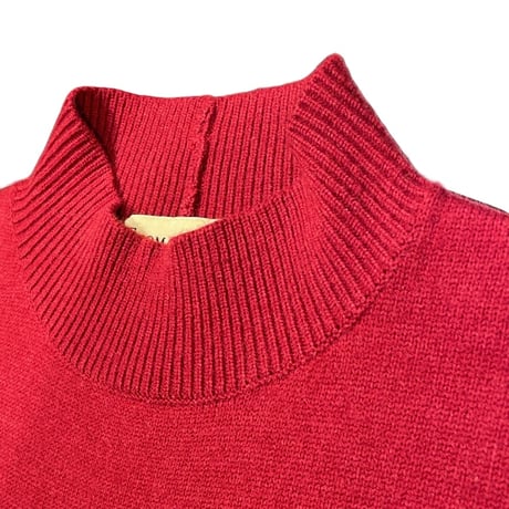 THOMAS MAGPIE ステッチハイネックニット　レッド
