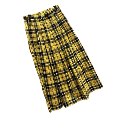 Parkes チェック柄スカート YELLOW