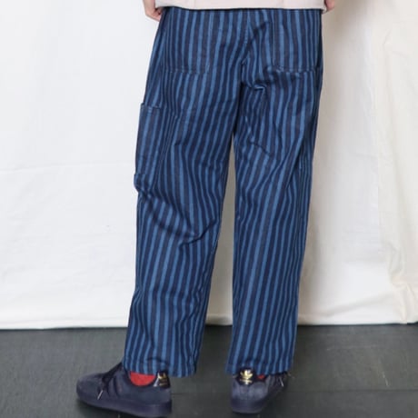 TIGRE BROCANTE インディゴワイドヒッコリーボースンダブルニーパンツ