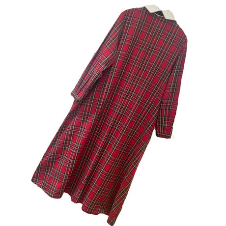 THOMAS MAGPIE  タータンチェックボウドレス　RED