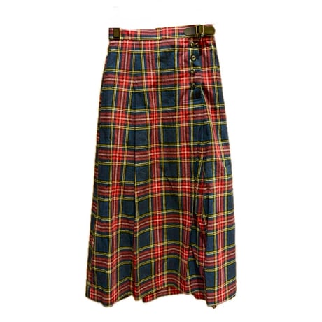 Parkes チェック柄スカート RED