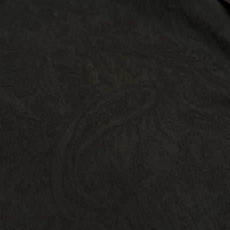 LIROMA コットンジャカードシャツワンピース black