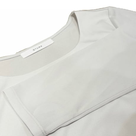 QTUME ダブルフェイスカットソー white
