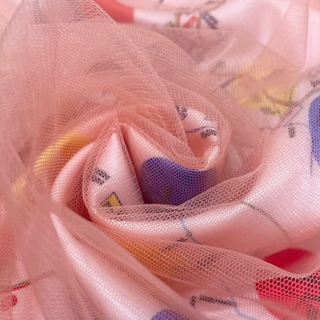 THOMAS MAGPIE Nishitetsu PRINT×Tulle pink