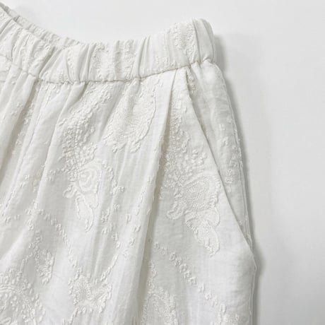 STELLA CIFFON ジャカードイージーパンツ ホワイト