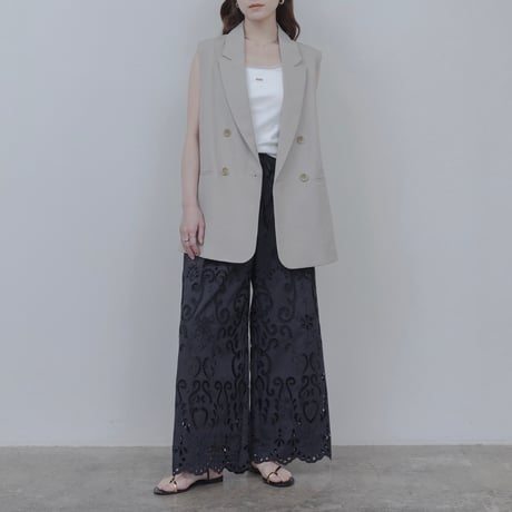 EimeeLaw   エンブロイダリーパネルレースパンツ        -ブラック