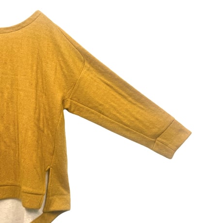 TIGRE BROCANTE 接結ソリッドスウィッチロングスリーブT-マスタード