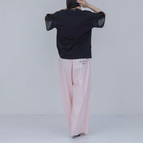 EimeeLaw    メッシュスリーブTシャツ    -ブラック