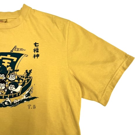 TIGRE BROCANTE 七福神 半袖ナッティーTシャツ-イエロー