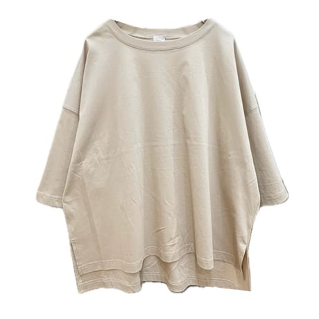 HELLO,I am"MARC" 6分丈ひんやりカットソー beige