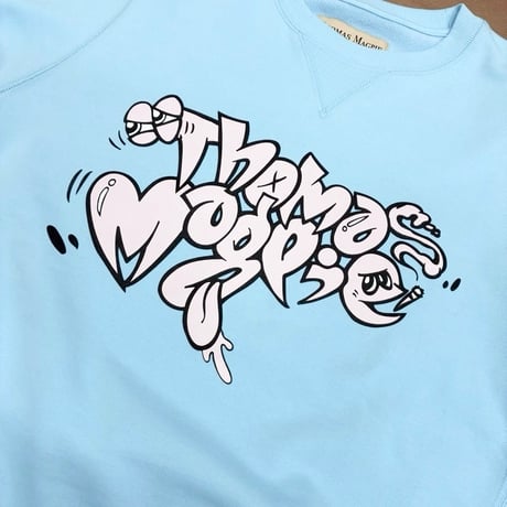THOMAS MAGPIE   ロゴスウェット   - サックス
