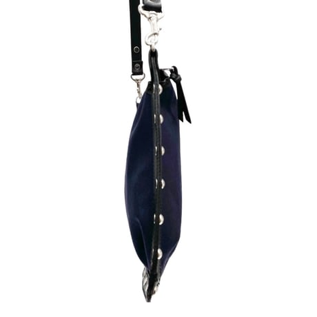 FuLaT スタッズナイロンハンドバッグ　ネイビー