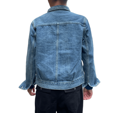 vent blanc+  12ozDENIM MONTMARTRE JACET-ブリーチ