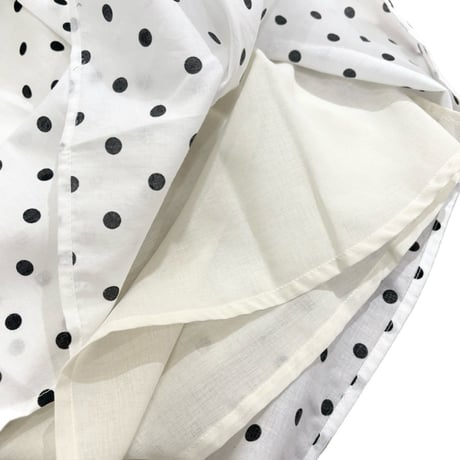 denicher ドットスカート White