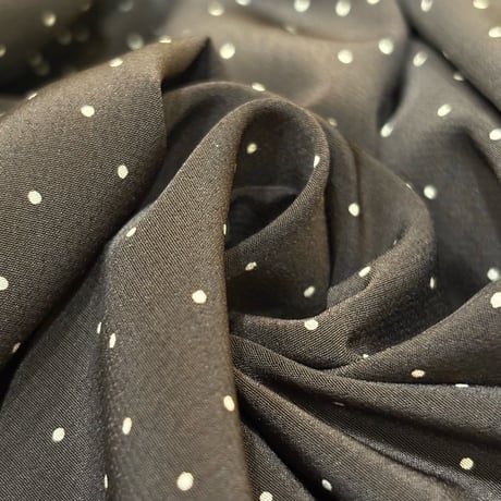 PASSIONE フリルドットブラウス　Dark brown