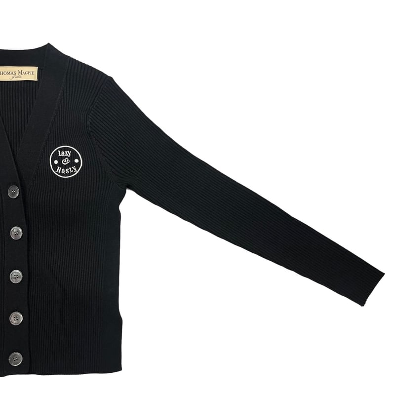 THOMASMAGPIE Vネックリブカーディガン -ブラック | grasol