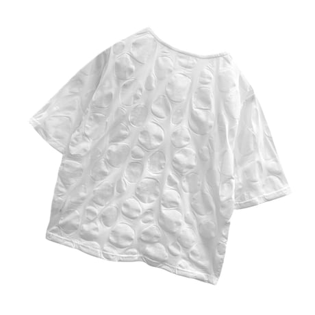 Denicher 立体ランダムドット Tシャツ ホワイト