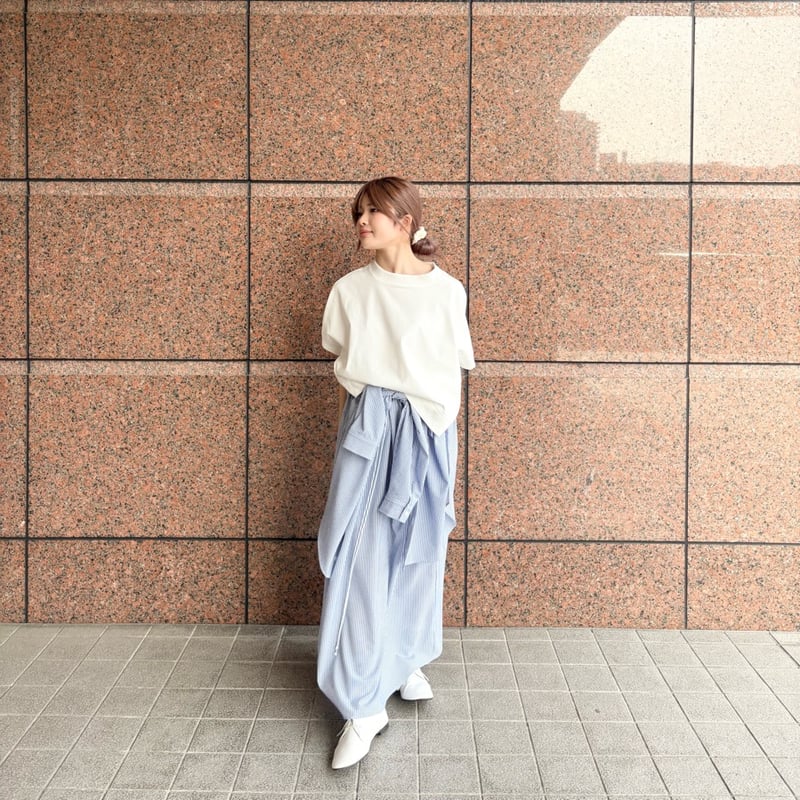 LIROMA デザインシャツワンピース White | grasol Nagasaki Stores