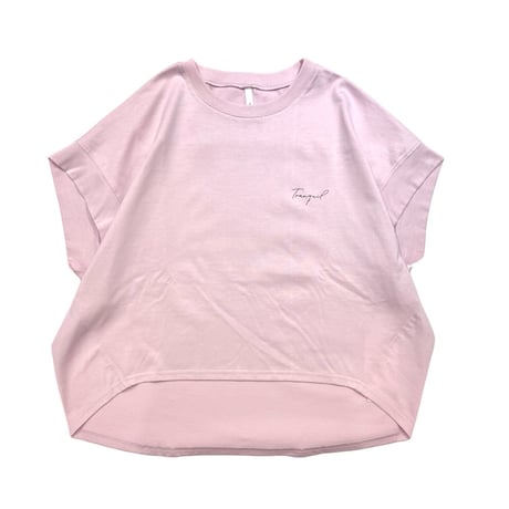 DignteCollier    ワンポイントロゴコクーンTシャツ     -ピンク